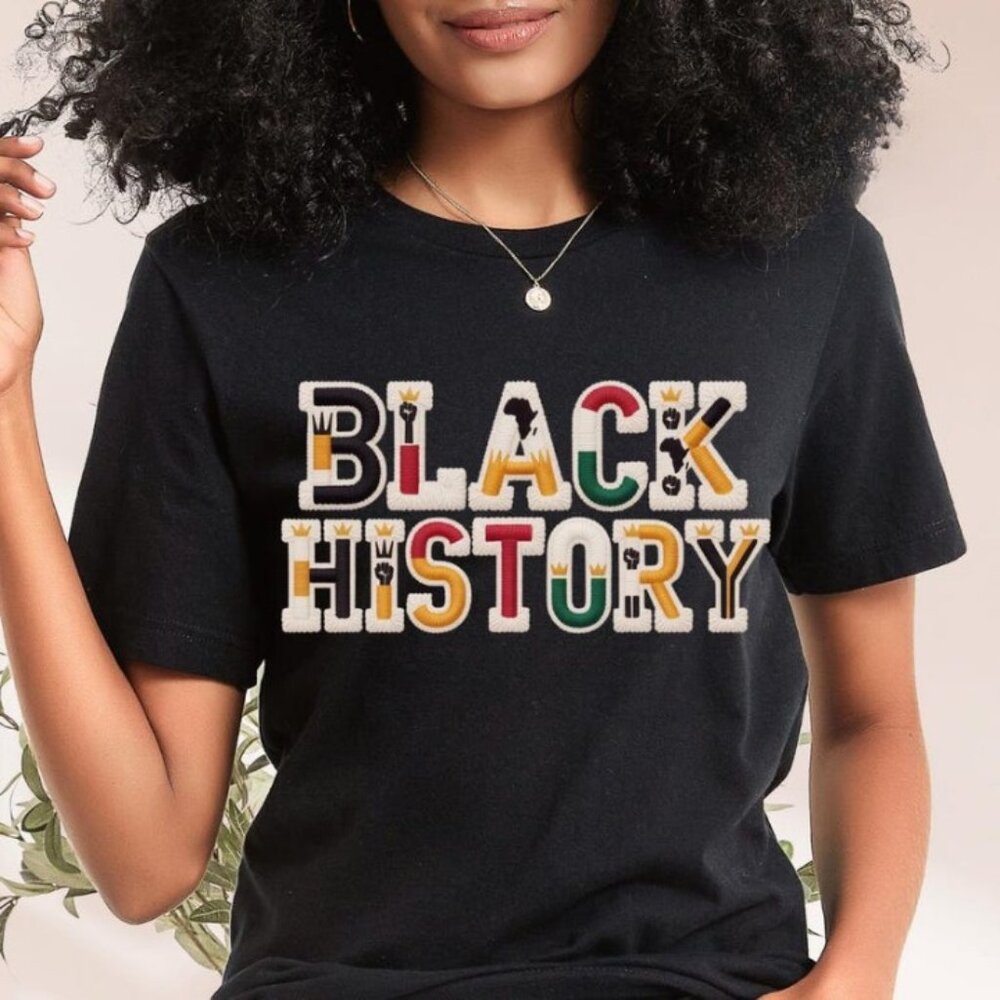 Black History Month T-shirt, Black Lives Matter Print Tee